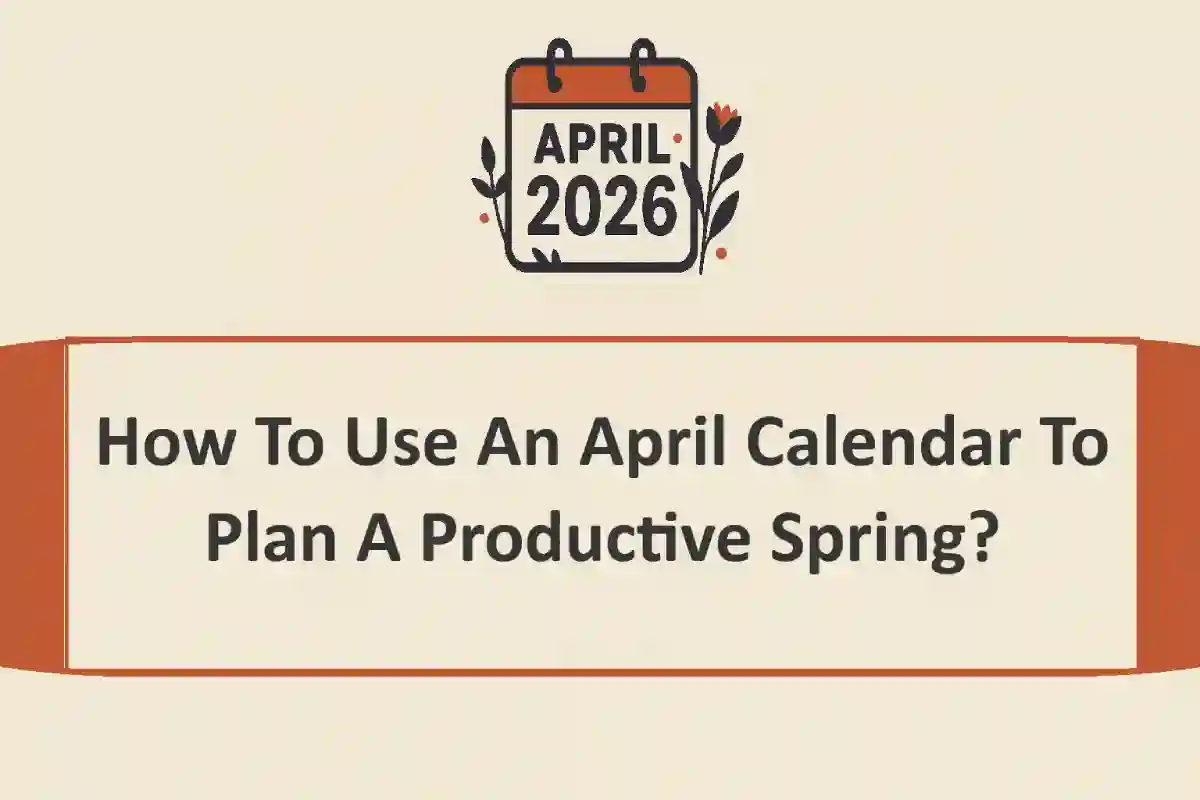 How To Use An April Calendar To Plan A Productive Spring?